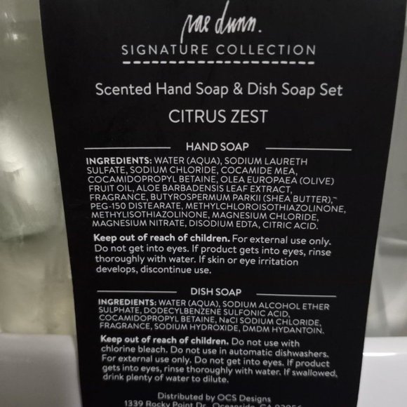 Rae Dunn Citrus Zest Scented Hand Soap Dish Set - Picture 5 of 6